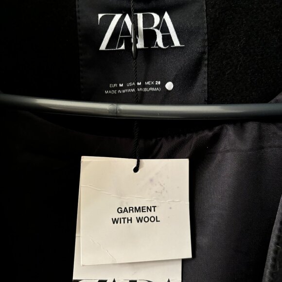 Zara Wool Blend Bomber (NWT) - Picture 4 of 5
